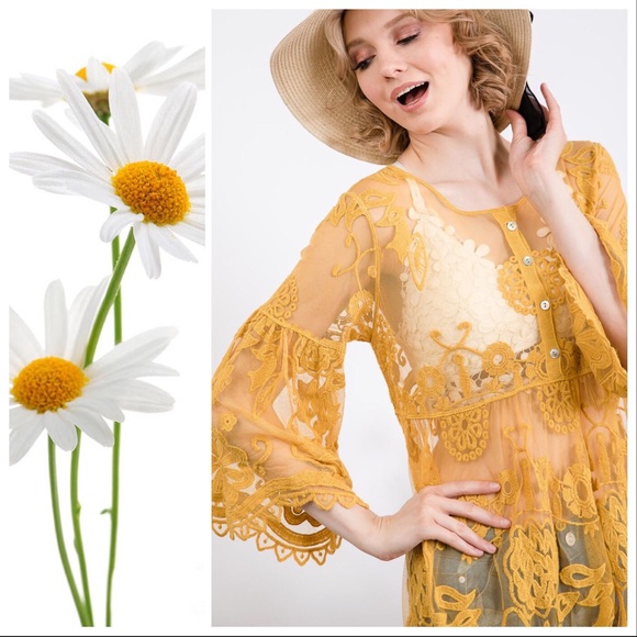 Anastasia Boho Lace Kimono Layering Tunic - Picture 8 of 8